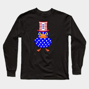 Cool Rubber duck USA Long Sleeve T-Shirt